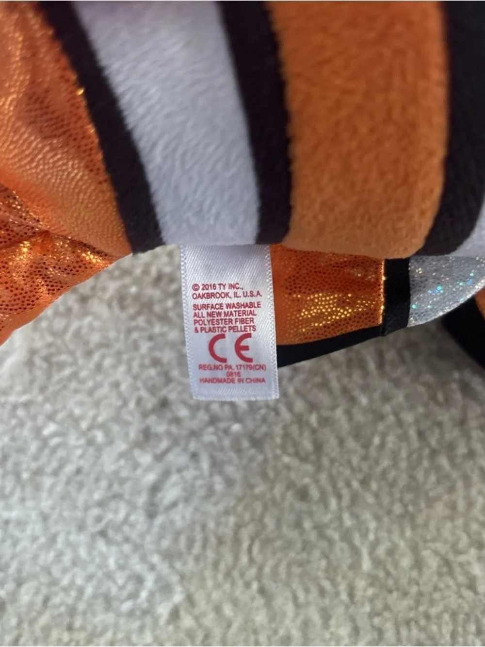 Ty Orange Nemo Plush Fish Stuffed Animal